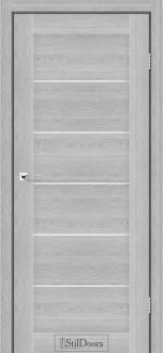 Двері StilDoors Victoria дуб сріблястий скло Сатін
