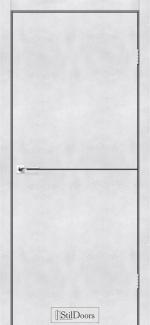 Двері StilDoors Loft Aluminium світлий бетон молдинг чорний