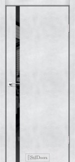 Двері StilDoors Loft Glass світлий бетон скло чорне