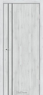 Двері StilDoors Loft Line дуб альпійський кромка чорний мат