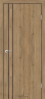 Двері StilDoors Loft Line дуб крафт кромка чорний мат