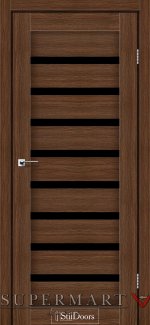 Двері StilDoors Vena клен французький скло чорне