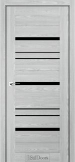 Двері StilDoors Argo флітвуд грей скло чорне