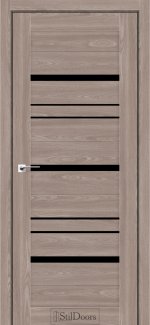 Двері StilDoors Argo флітвуд мокко скло чорне