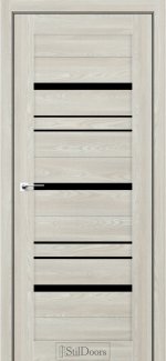 Двері StilDoors Argo флітвуд шампань скло чорне