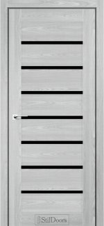 Двері StilDoors Astro флітвуд грей скло чорне