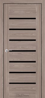 Двері StilDoors Astro флітвуд мокко скло чорне