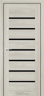 Двері StilDoors Astro флітвуд шампань скло чорне
