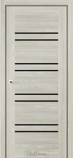 Двері StilDoors Ferro флітвуд шампань скло чорне
