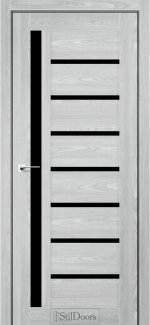 Двері StilDoors Terno флітвуд грей скло чорне