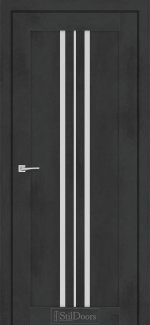 Двері StilDoors Armano бетон антрацит скло сатин