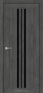 Двері StilDoors Armano дуб смокі скло чорне