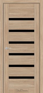 Двері StilDoors Fiorano ясен пісочний скло чорне