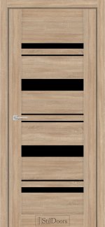 Двері StilDoors Fiorenta ясен пісочний скло чорне