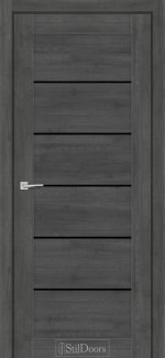 Двері StilDoors Salvero дуб смокі скло чорне