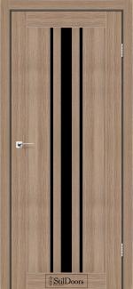 Двері StilDoors Arizona вільха класична скло чорне