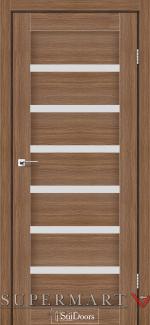 Двері StilDoors Florida італійський горіх скло сатин