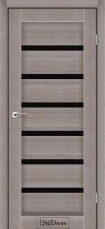 Двері StilDoors Florida трюфель скло чорне