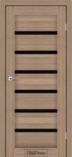 Двері StilDoors Florida вільха класична скло чорне