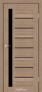 Двері StilDoors London вільха класична скло чорне