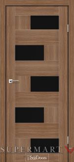 Двері StilDoors Nepal італійський горіх скло чорне
