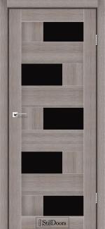 Двері StilDoors Nepal трюфель скло чорне