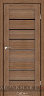 Двері StilDoors Tanzania італійський горіх скло чорне